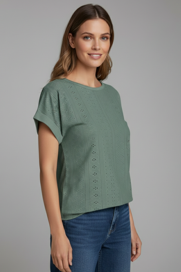 Women’s T-Shirt with Round Neck and Short Sleeves
