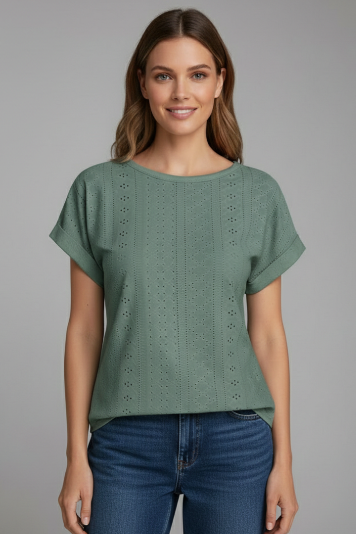 Women’s T-Shirt with Round Neck and Short Sleeves