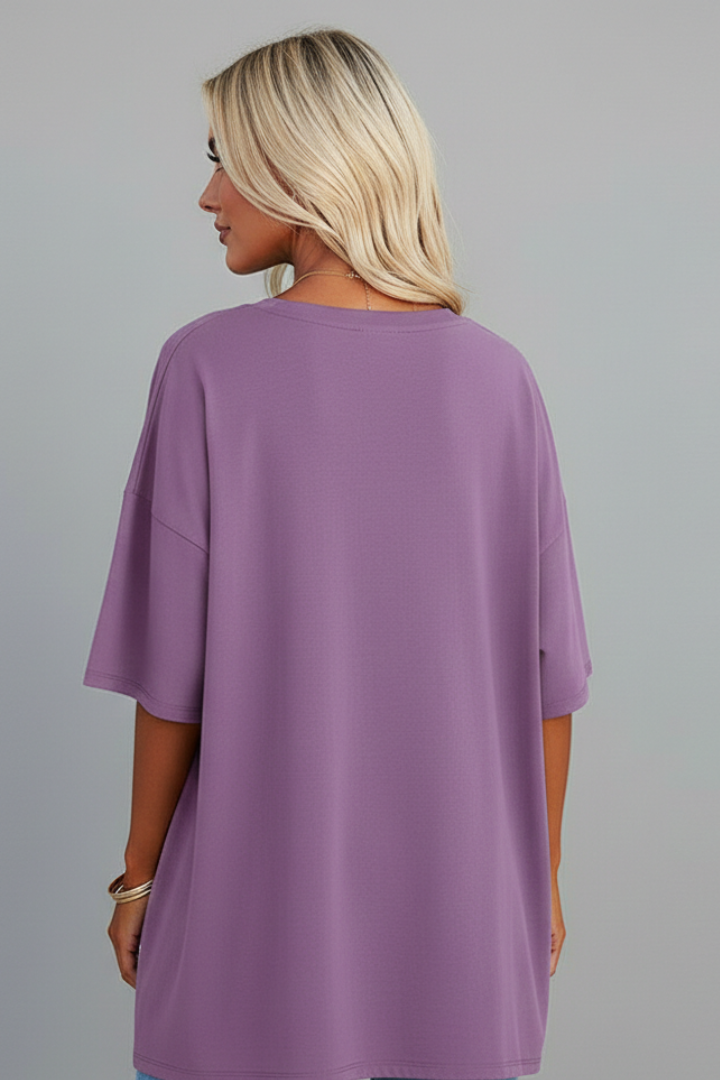 Women’s T-Shirt with V Neckline and Short Sleeves