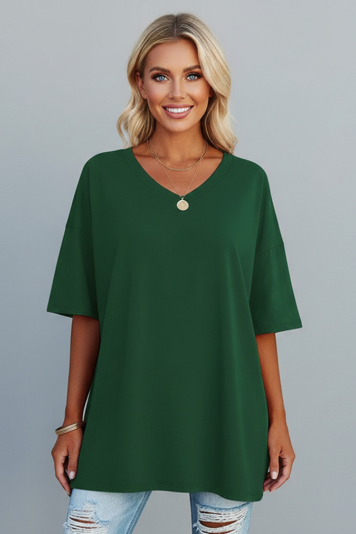 Women’s T-Shirt with V Neckline and Short Sleeves