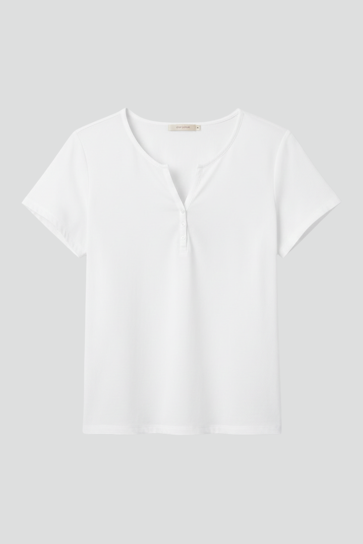 Women’s T-shirt with V-neckline and short sleeves