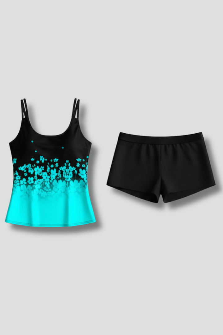 Women’s Tankini Set with Scoop Neck and Shorts