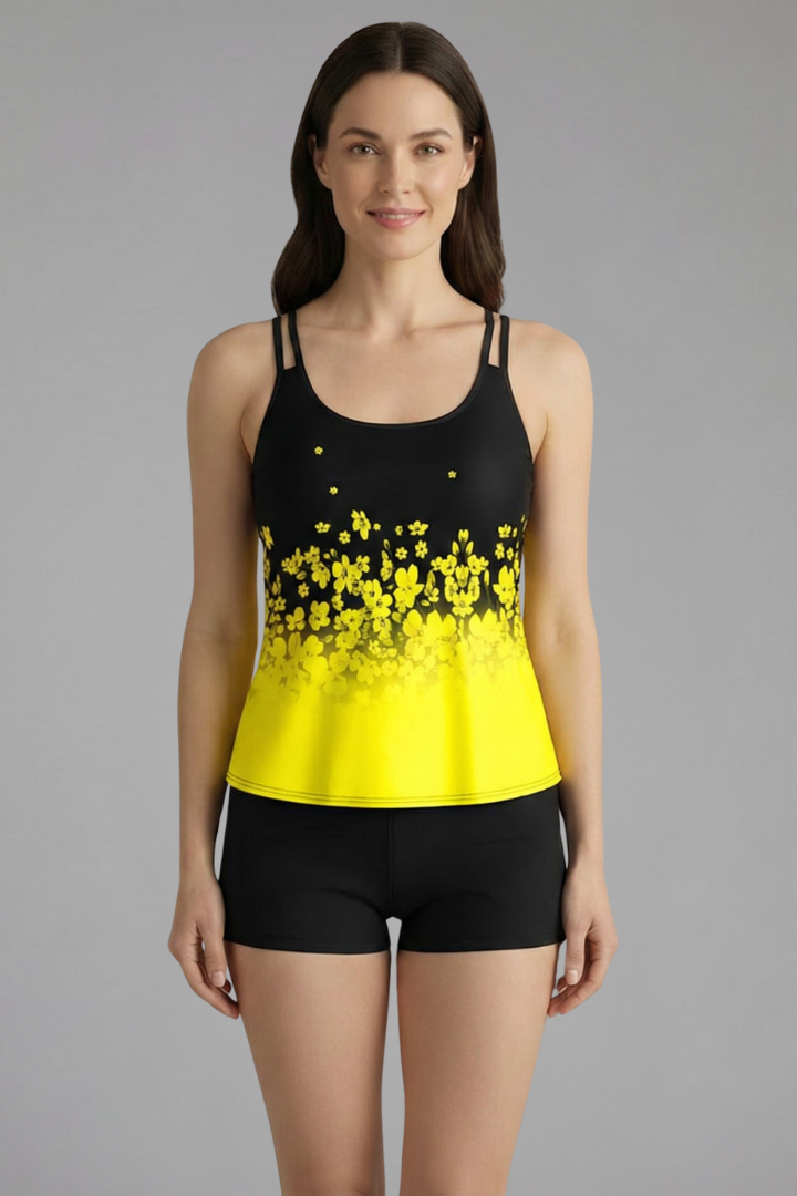 Women’s Tankini Set with Scoop Neck and Shorts