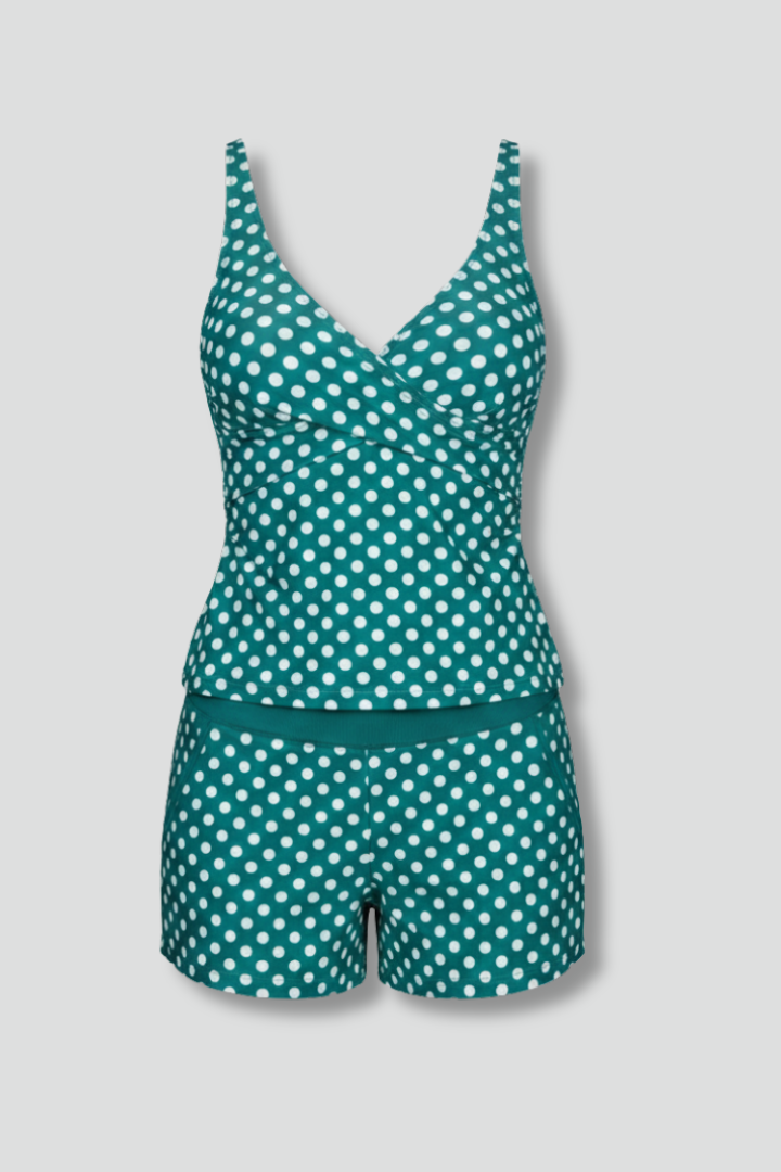 Women’s Tankini Swimsuit with Tank Top and Shorts