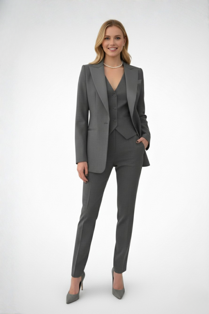 Women’s Three-Piece Suit with Blazer and Waistcoat