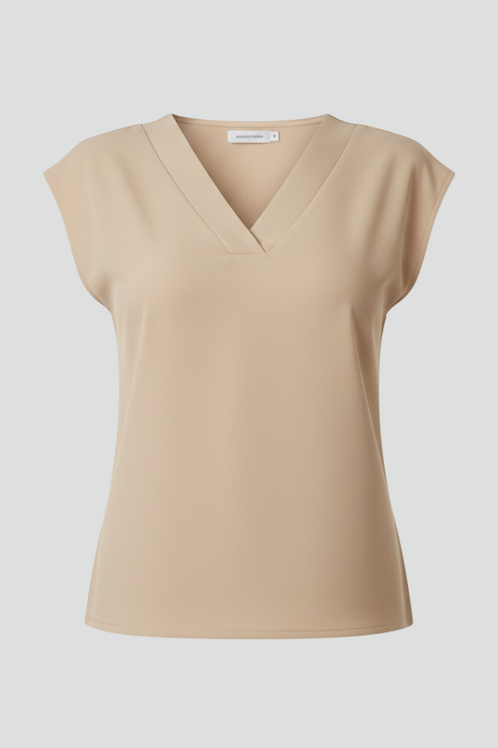 Women’s Top with V Neckline and Sleeveless Cut
