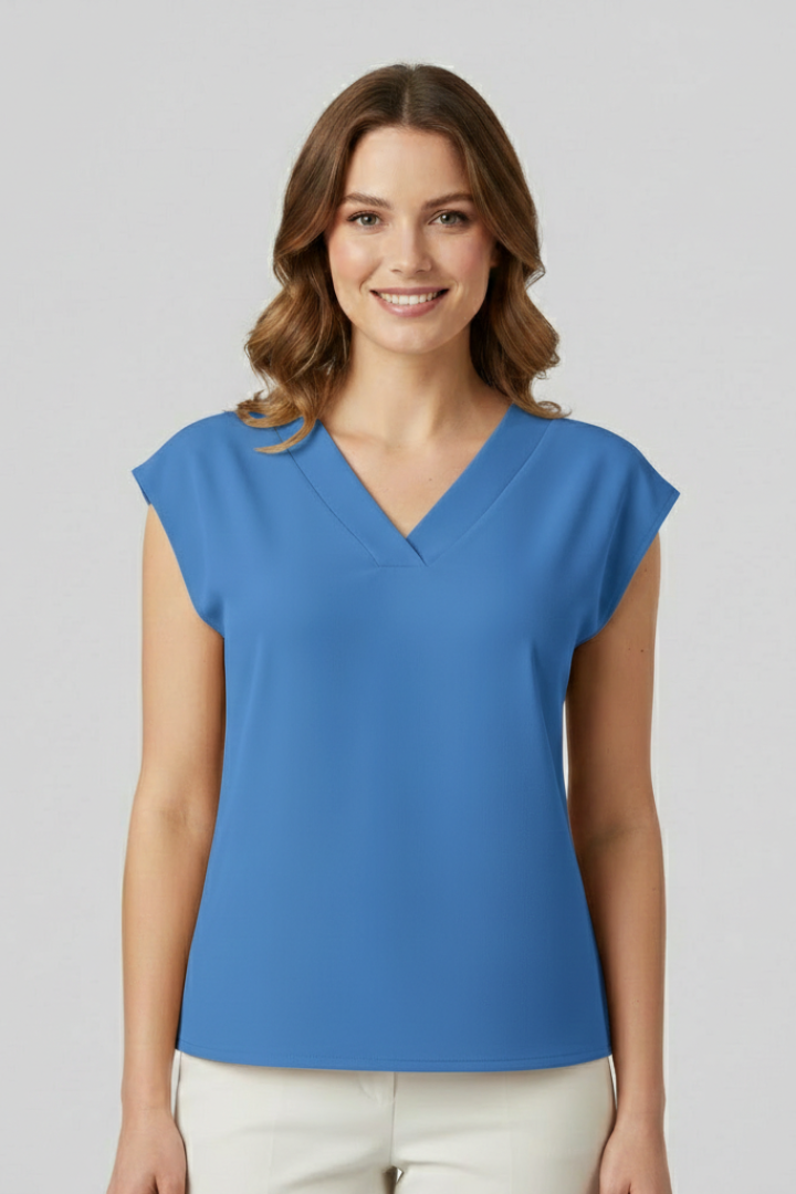 Women’s Top with V Neckline and Sleeveless Cut