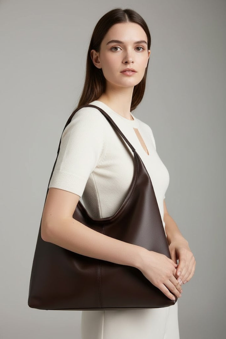 Women’s Tote Bag with Faux Outer and Large Inner Pocket