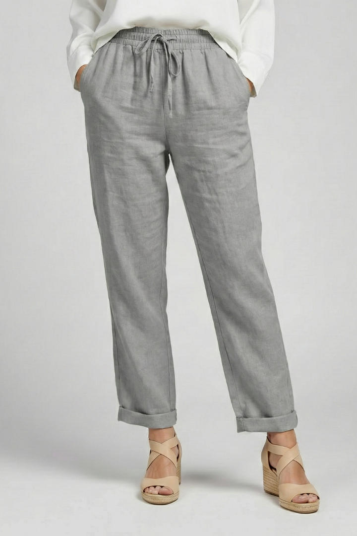 Women’s Trousers with Drawstring Waist and Side Pockets
