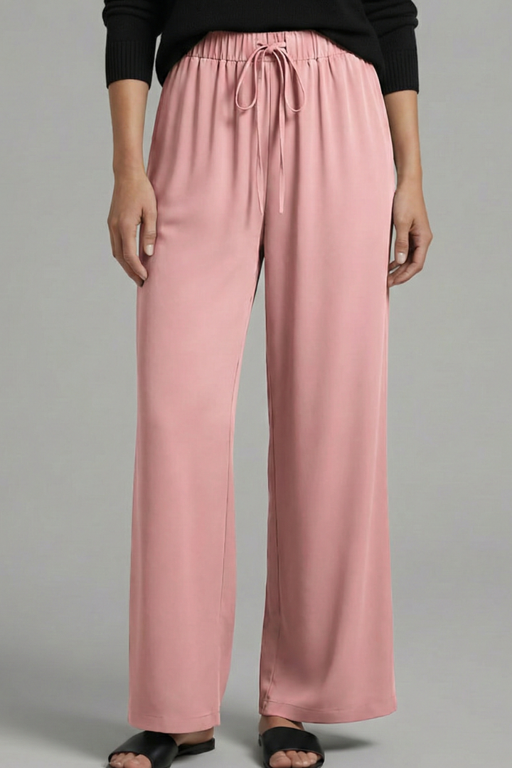 Women’s Trousers with Drawstring Waist and Side Pockets