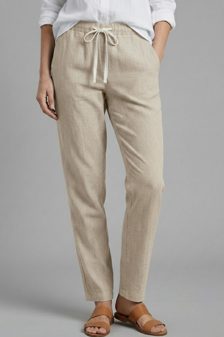 Women’s Trousers with Drawstring Waist and Side Pockets