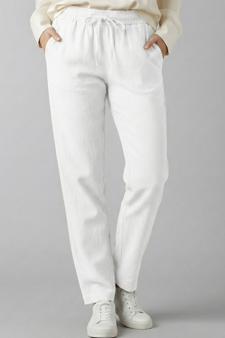 Women’s Trousers with Elastic Waist and Side Pockets