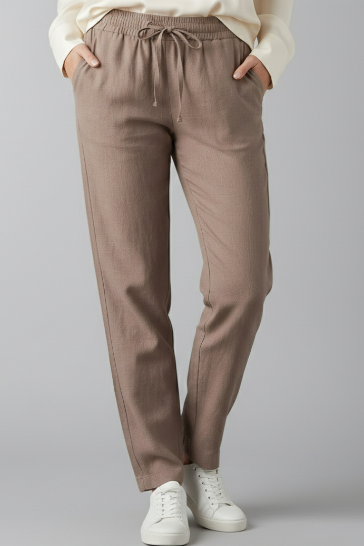 Women’s Trousers with Elastic Waist and Side Pockets
