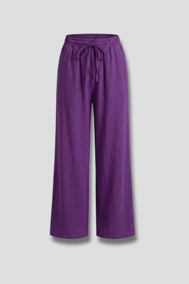 Women’s Trousers with Elastic Waist and Side Pockets