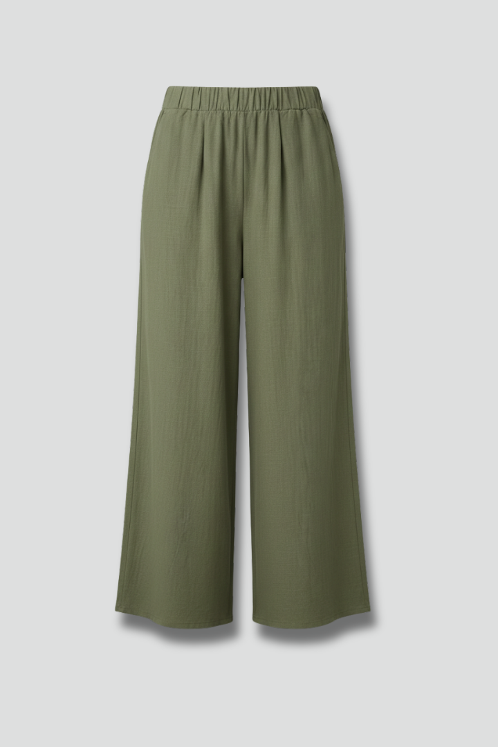 Women’s Trousers with Elastic Waist and Side Pockets