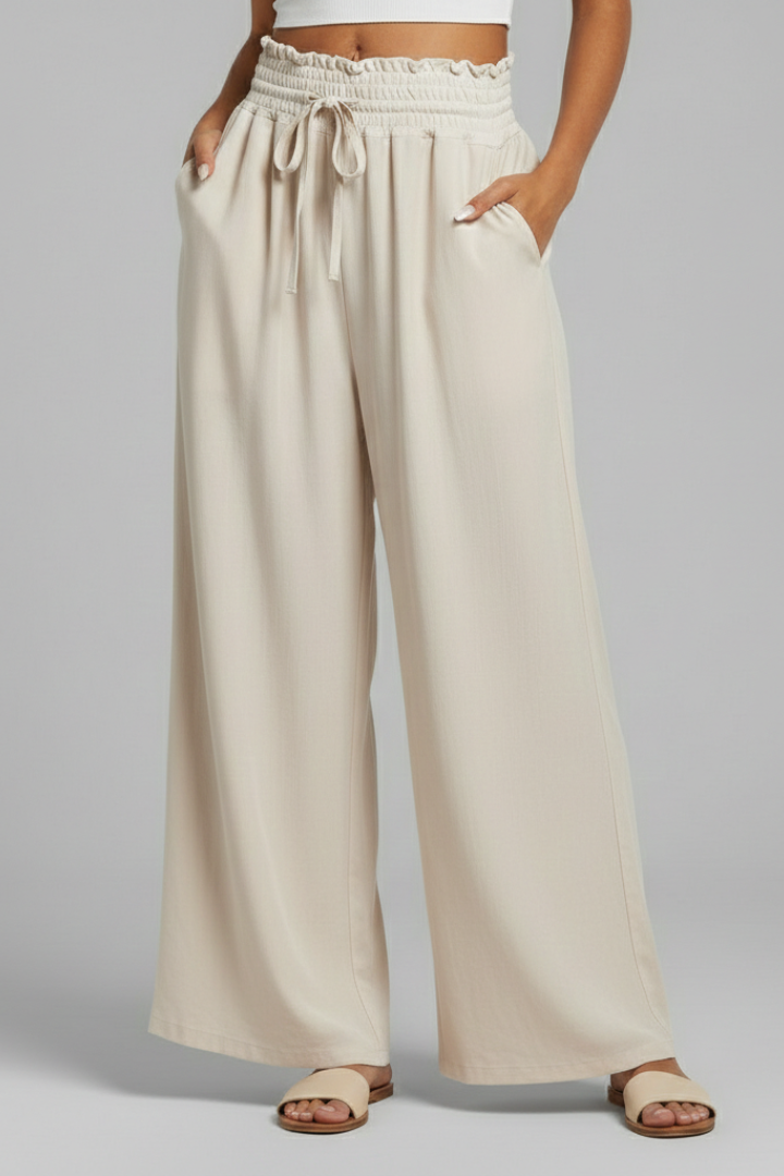 Women’s Trousers with Elastic Waist and Side Pockets