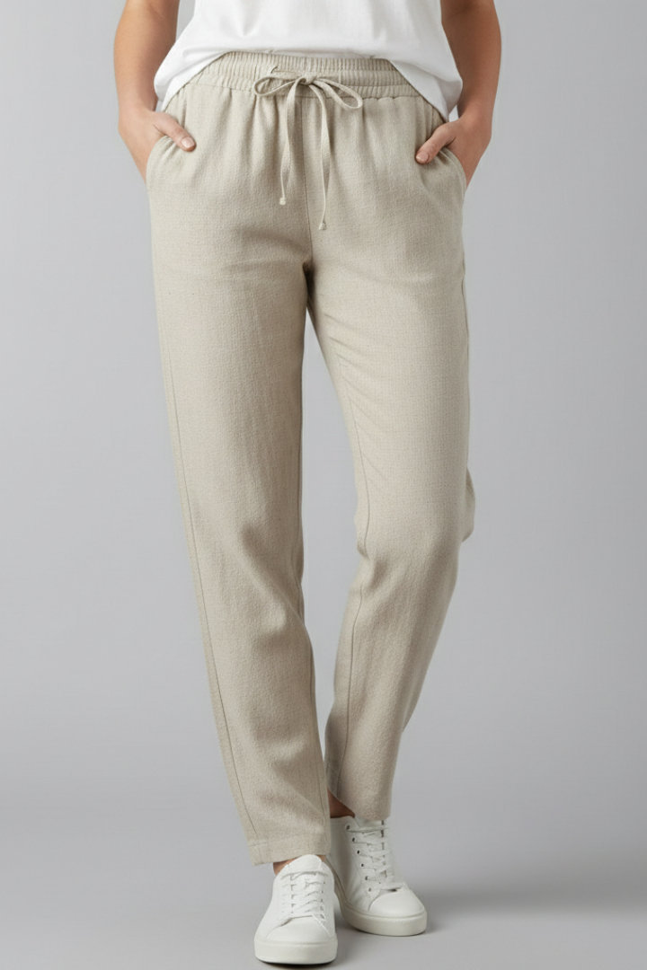 Women’s Trousers with Elastic Waist and Side Pockets