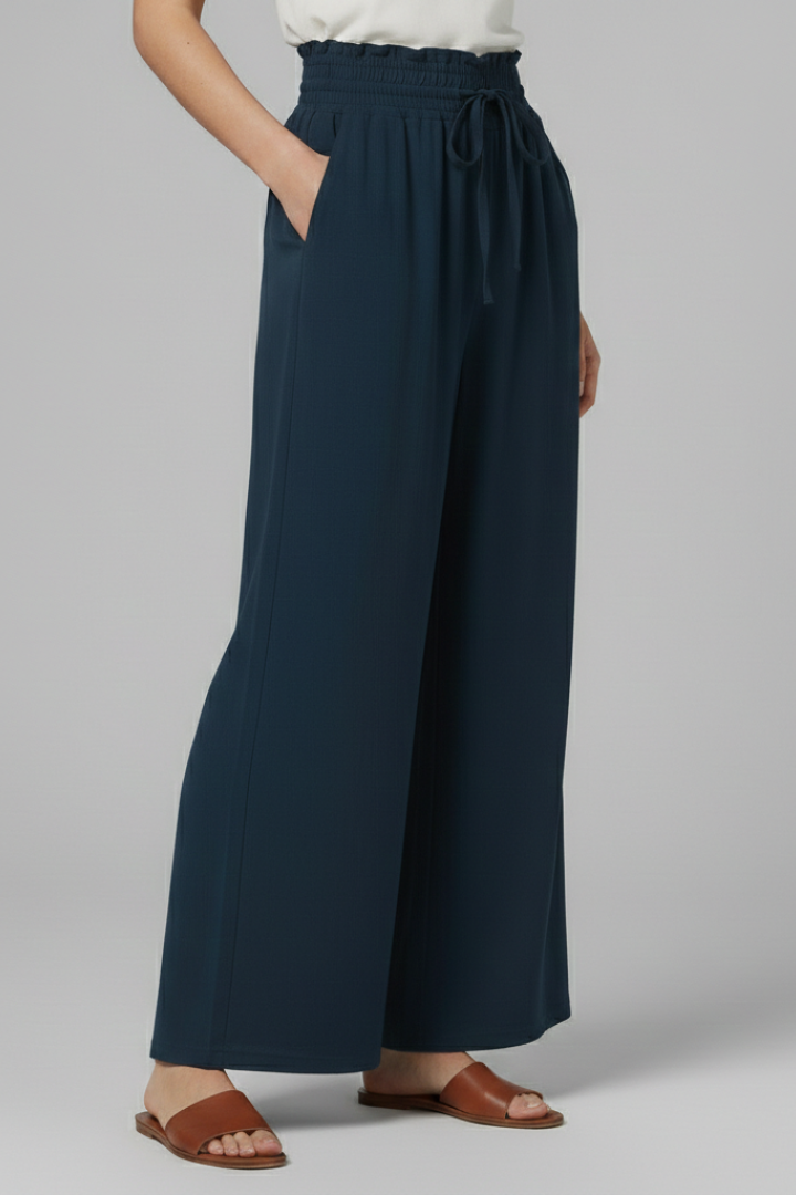Women’s Trousers with Elastic Waist and Side Pockets