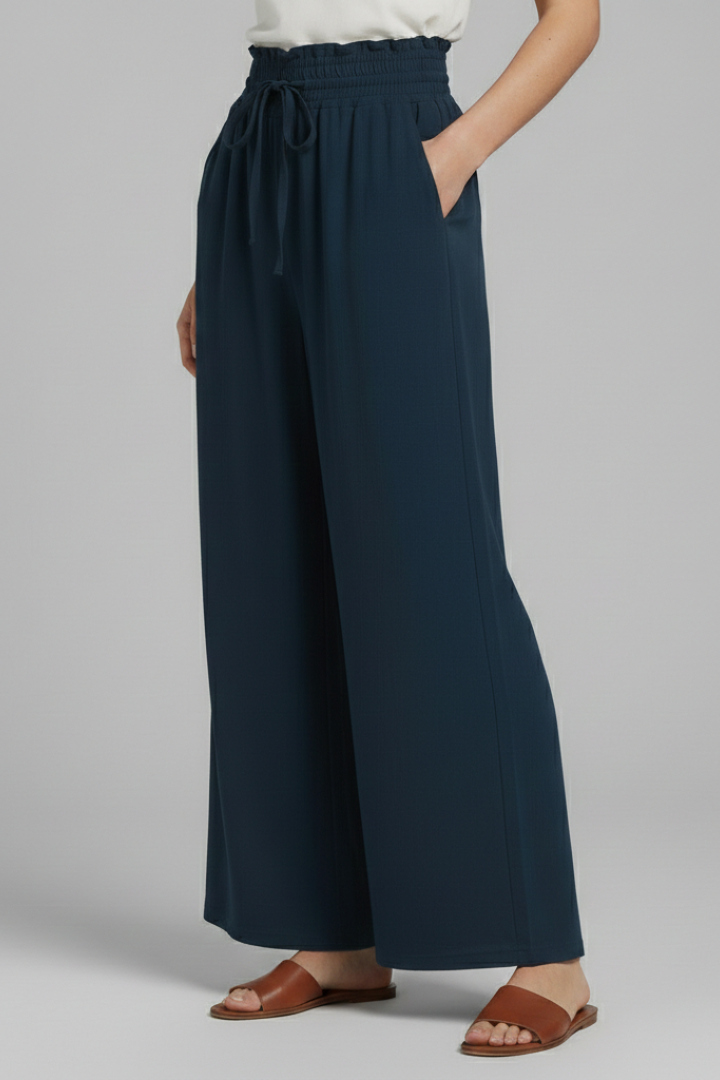 Women’s Trousers with Elastic Waist and Side Pockets