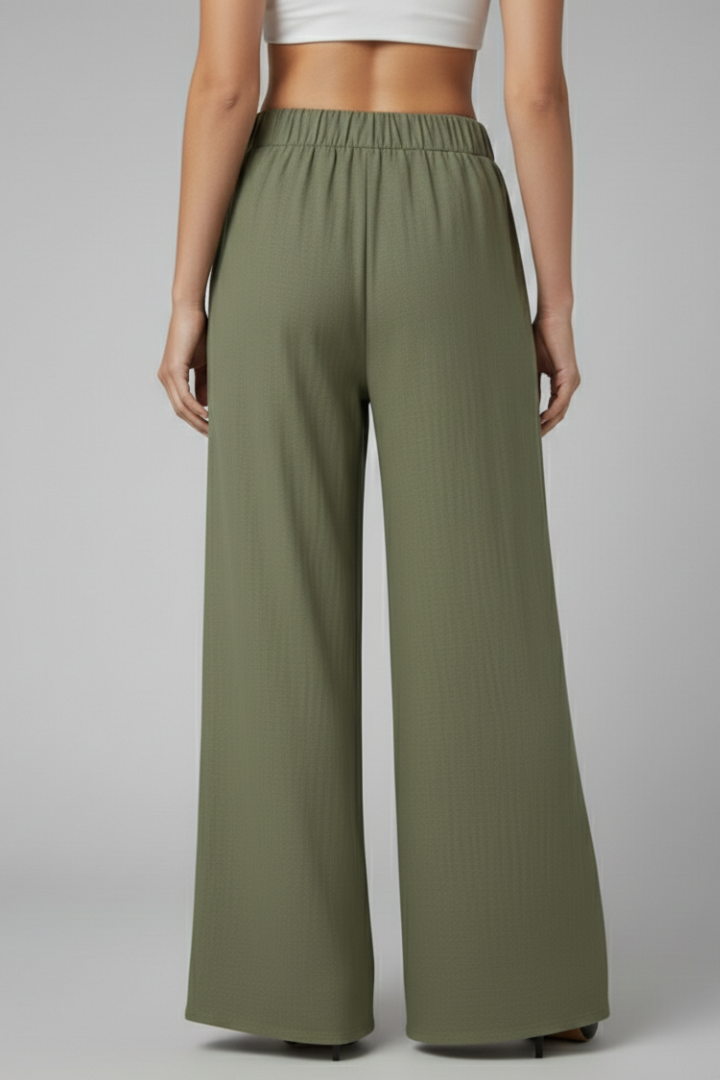 Women’s Trousers with Elastic Waist and Side Pockets