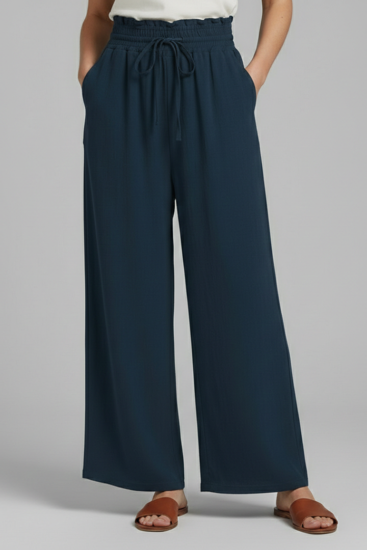 Women’s Trousers with Elastic Waist and Side Pockets
