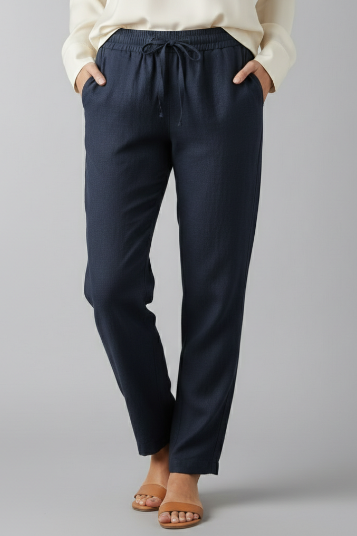 Women’s Trousers with Elastic Waist and Side Pockets