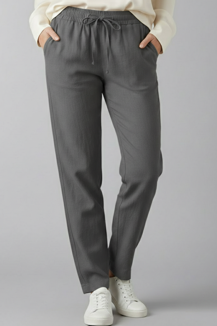 Women’s Trousers with Elastic Waist and Side Pockets