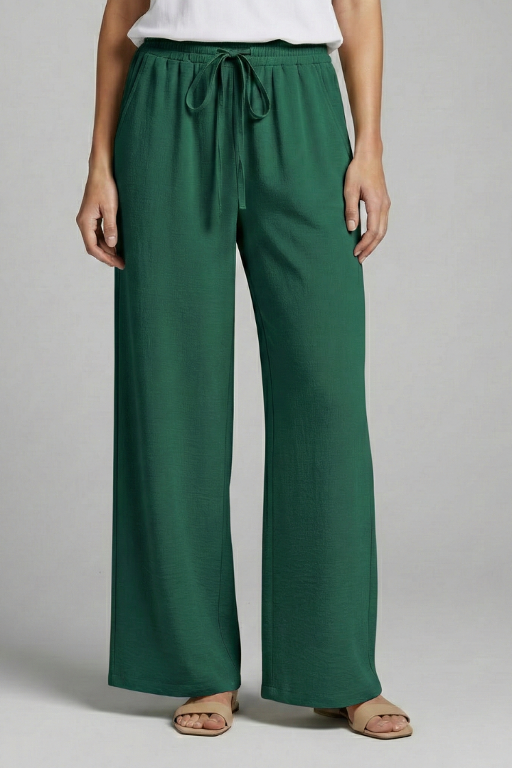 Women’s Trousers with Elastic Waist and Wide Legs