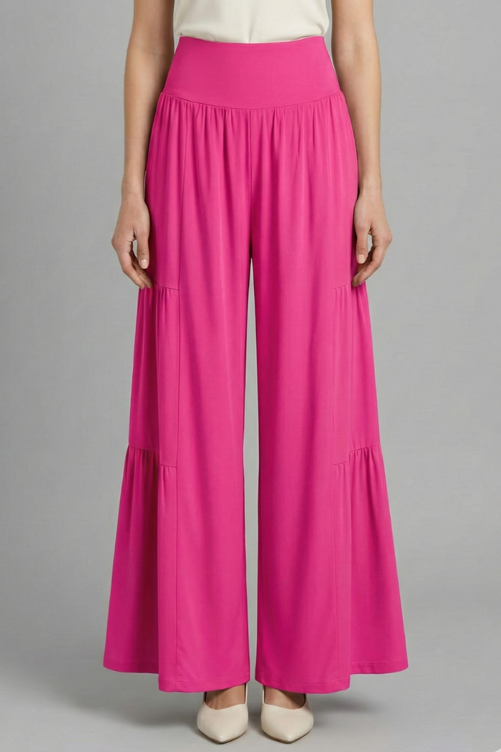 Women’s Trousers with Elastic Waist and Wide Legs