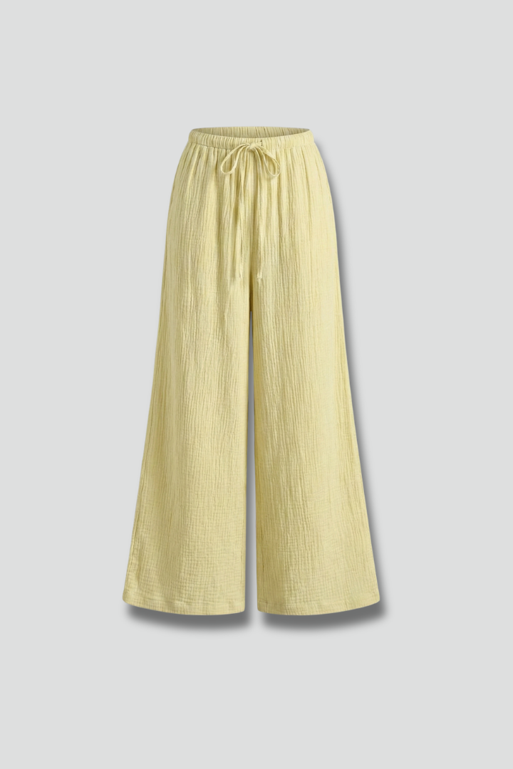 Women’s Trousers with Elastic Waist and Wide Legs