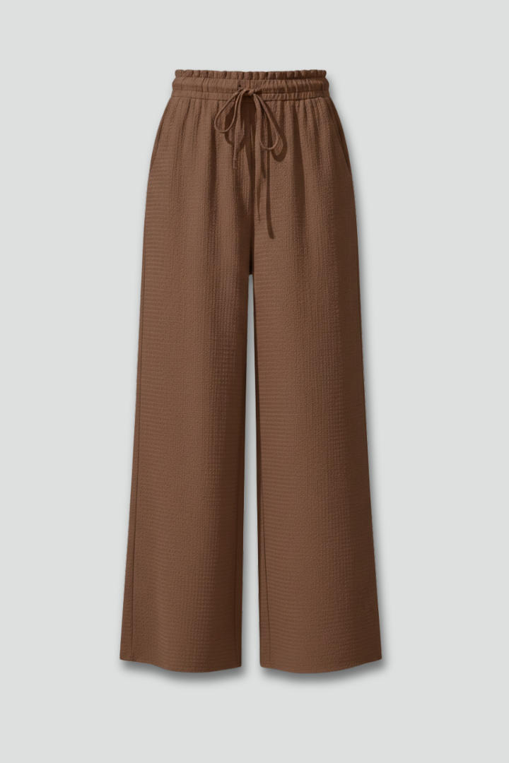 Women’s Trousers with Elastic Waist and Wide Legs