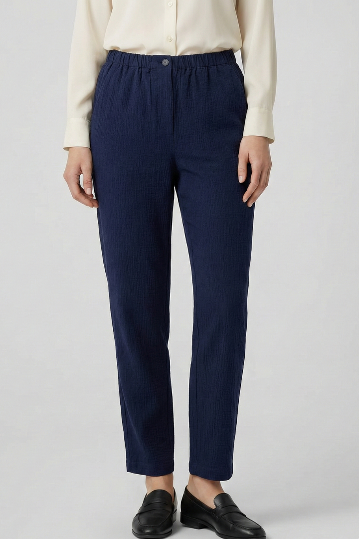 Women’s Trousers with Elastic Waistband and Side Pockets