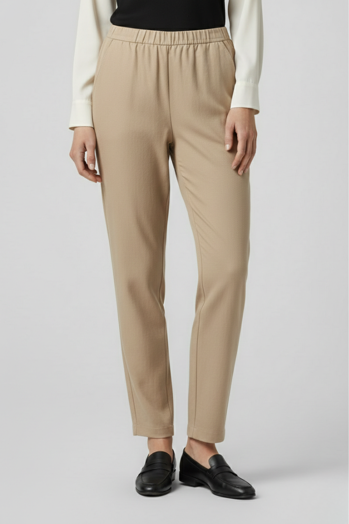 Women’s Trousers with Elastic Waistband and Side Pockets