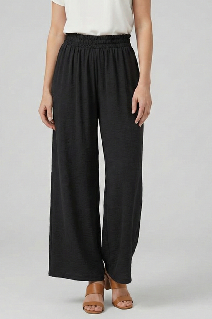Women’s Trousers with Elastic Waistband and Wide Legs
