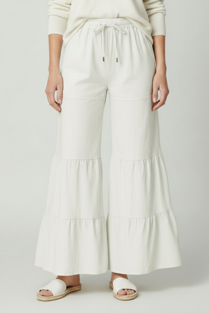 Women’s Trousers with Elastic Waistband and Wide Legs