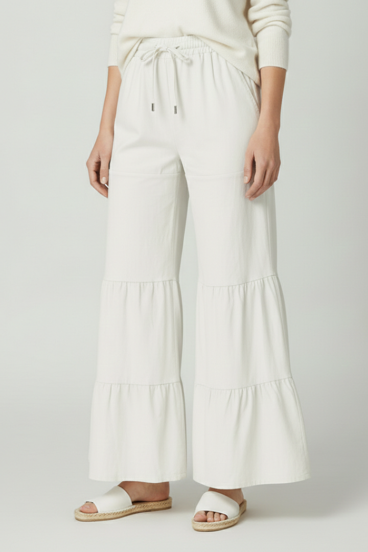 Women’s Trousers with Elastic Waistband and Wide Legs