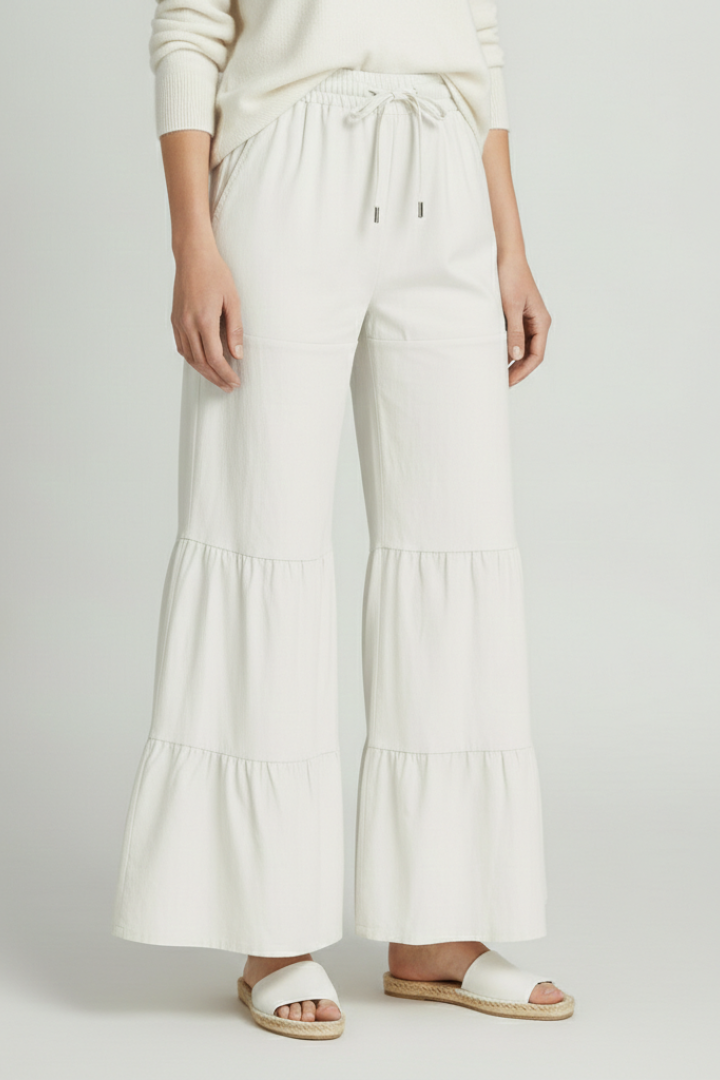 Women’s Trousers with Elastic Waistband and Wide Legs