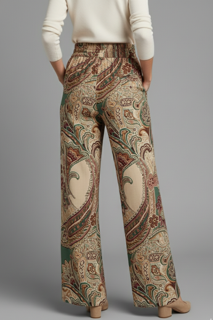 Women’s Trousers with Elastic Waistband and Wide Legs