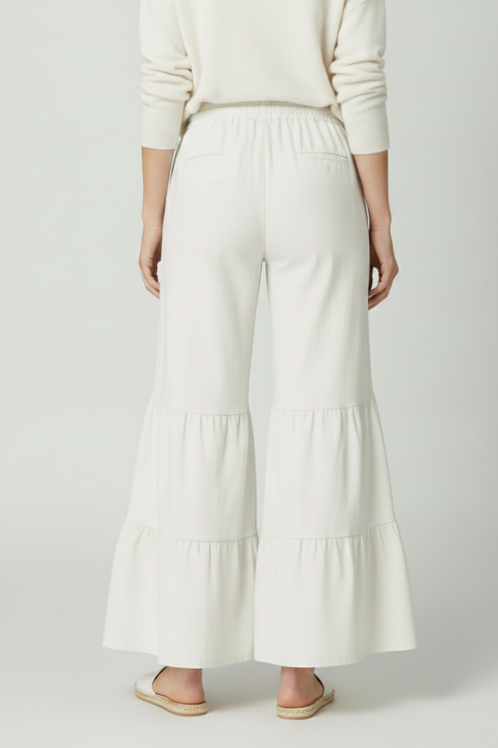Women’s Trousers with Elastic Waistband and Wide Legs