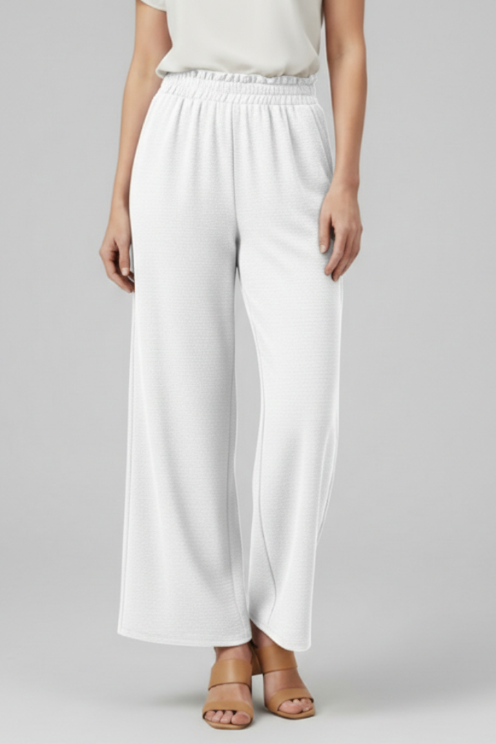 Women’s Trousers with Elastic Waistband and Wide Legs