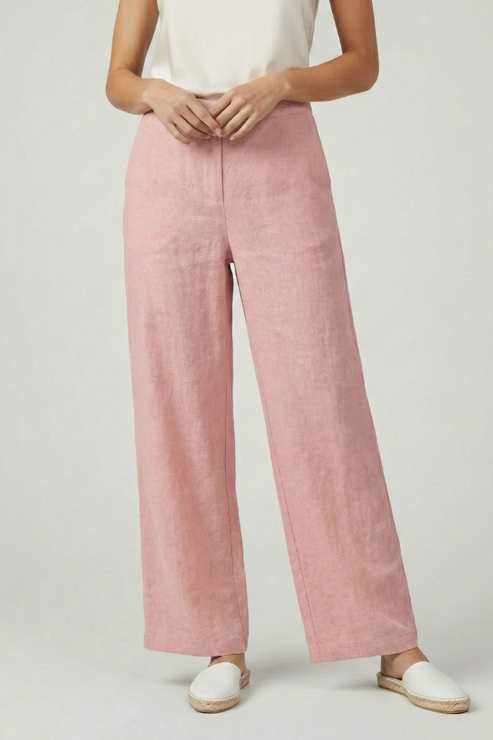 Women’s Trousers with Elastic Waistband and Wide Legs