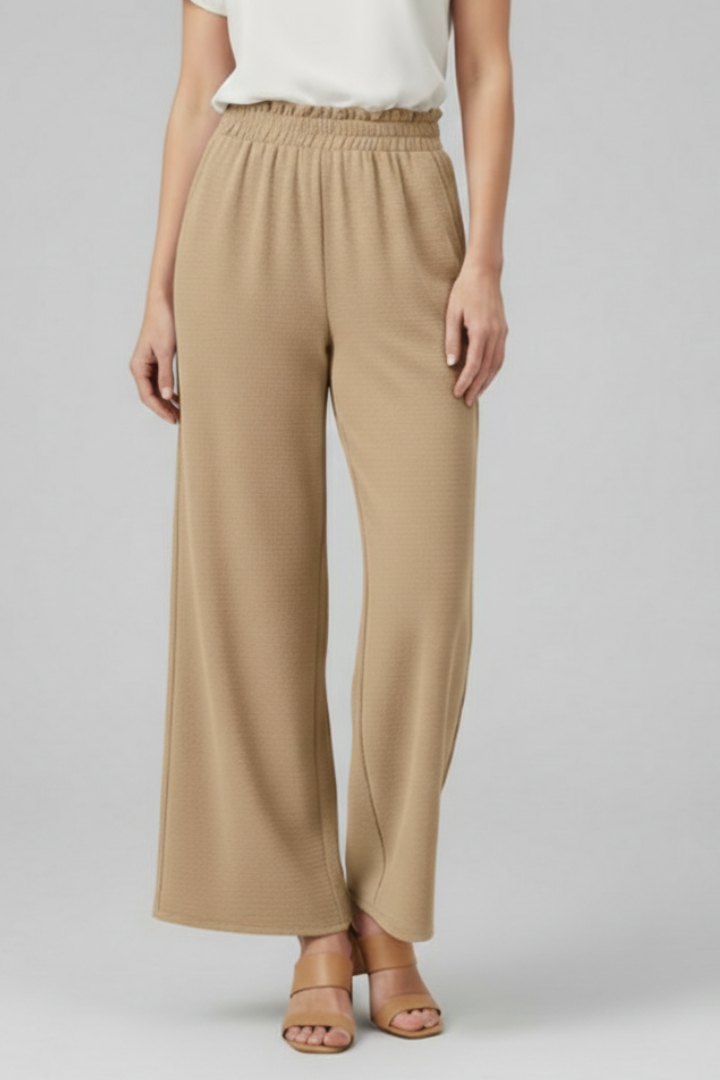 Women’s Trousers with Elastic Waistband and Wide Legs