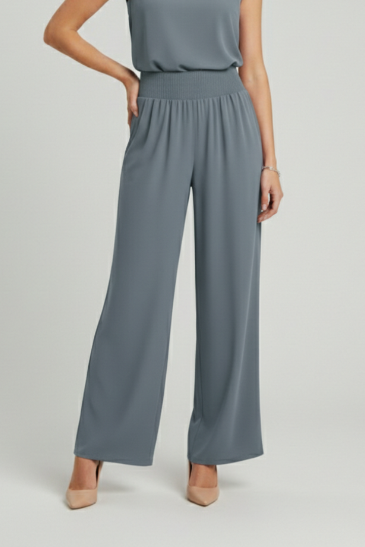 Women’s Trousers with High Waist and Wide Legs