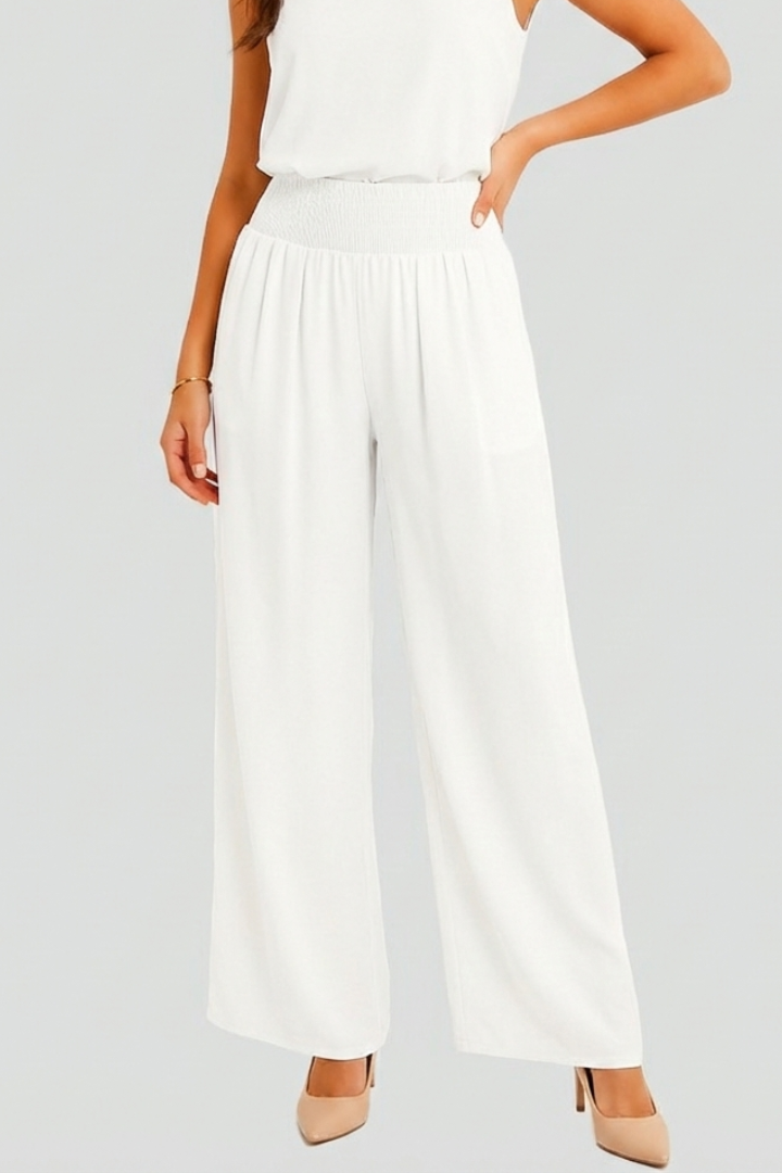 Women’s Trousers with High Waist and Wide Legs
