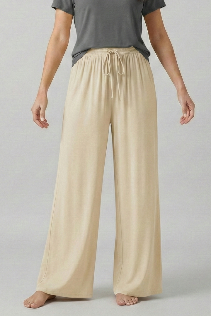 Women’s Trousers with High Waist and Wide Legs