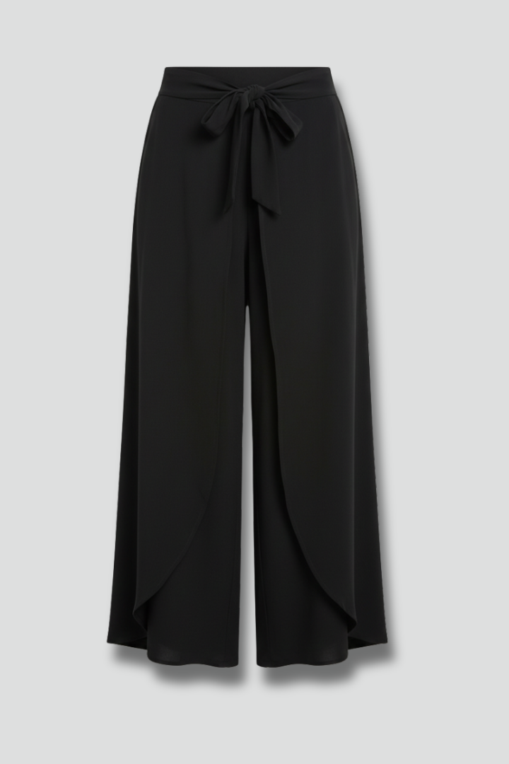 Women’s Trousers with Tie Waist and Wide Legs