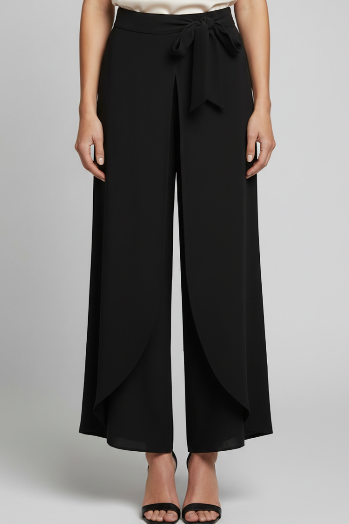 Women’s Trousers with Tie Waist and Wide Legs