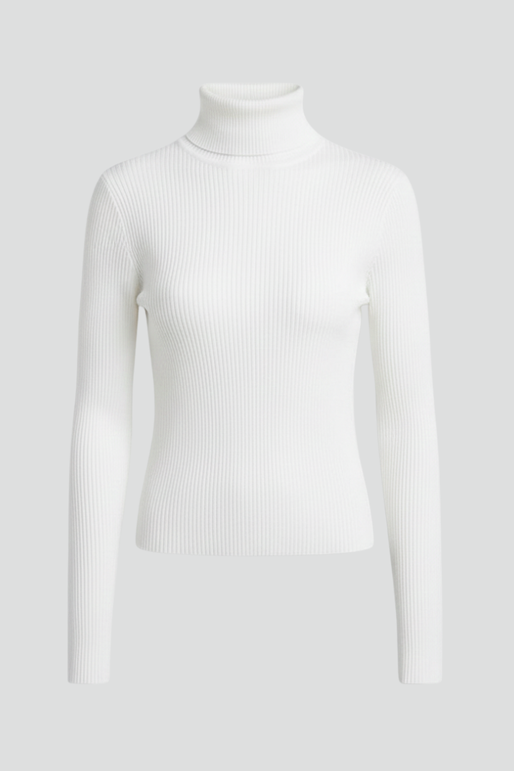 Women’s Turtleneck Sweater with Long Sleeves and Ribbed Finish