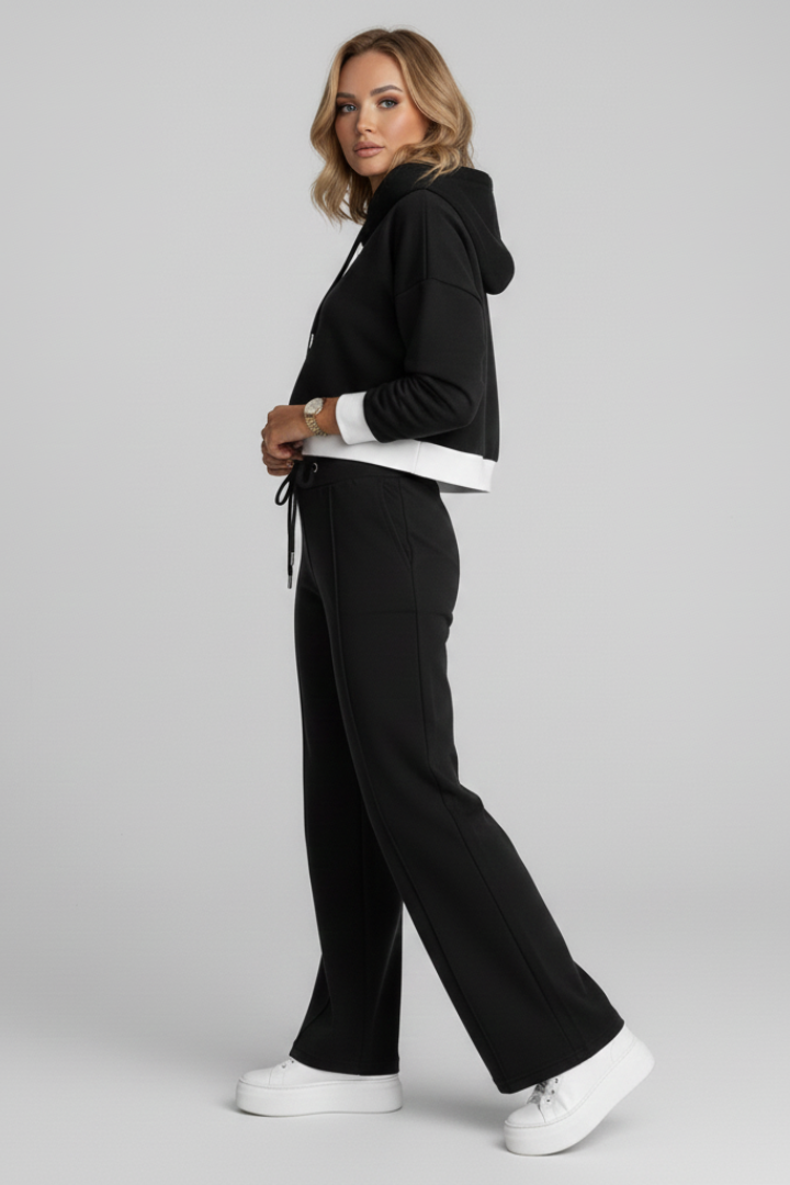 Women’s Two-Piece Set with Hood and Drawstring Waist