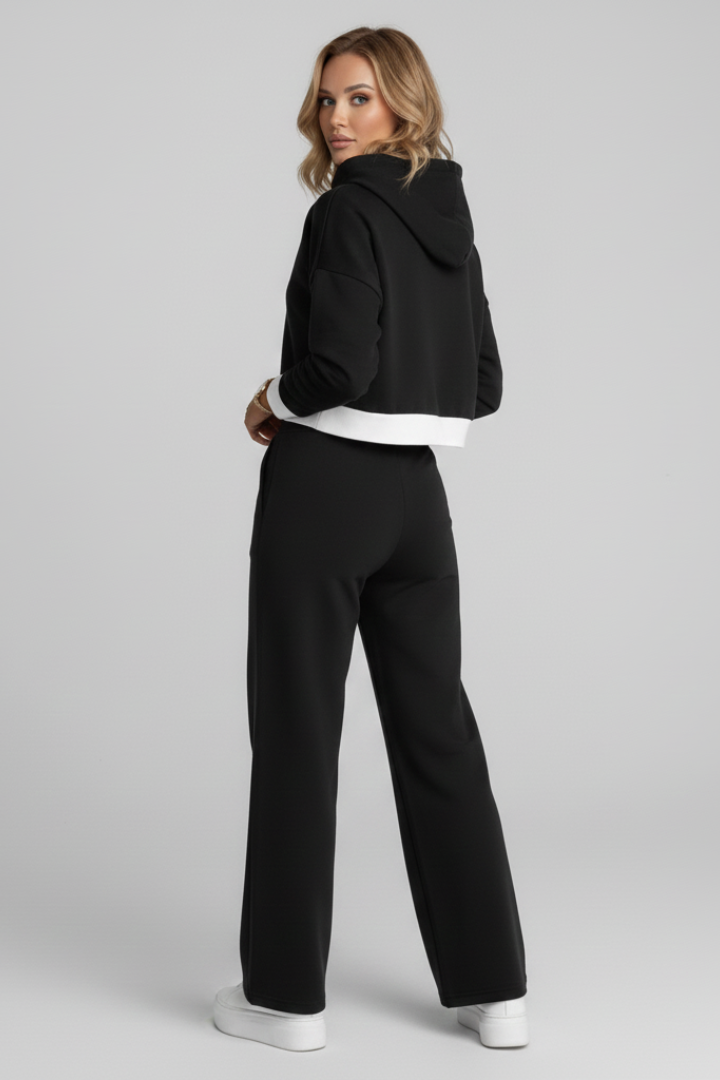 Women’s Two-Piece Set with Hood and Drawstring Waist